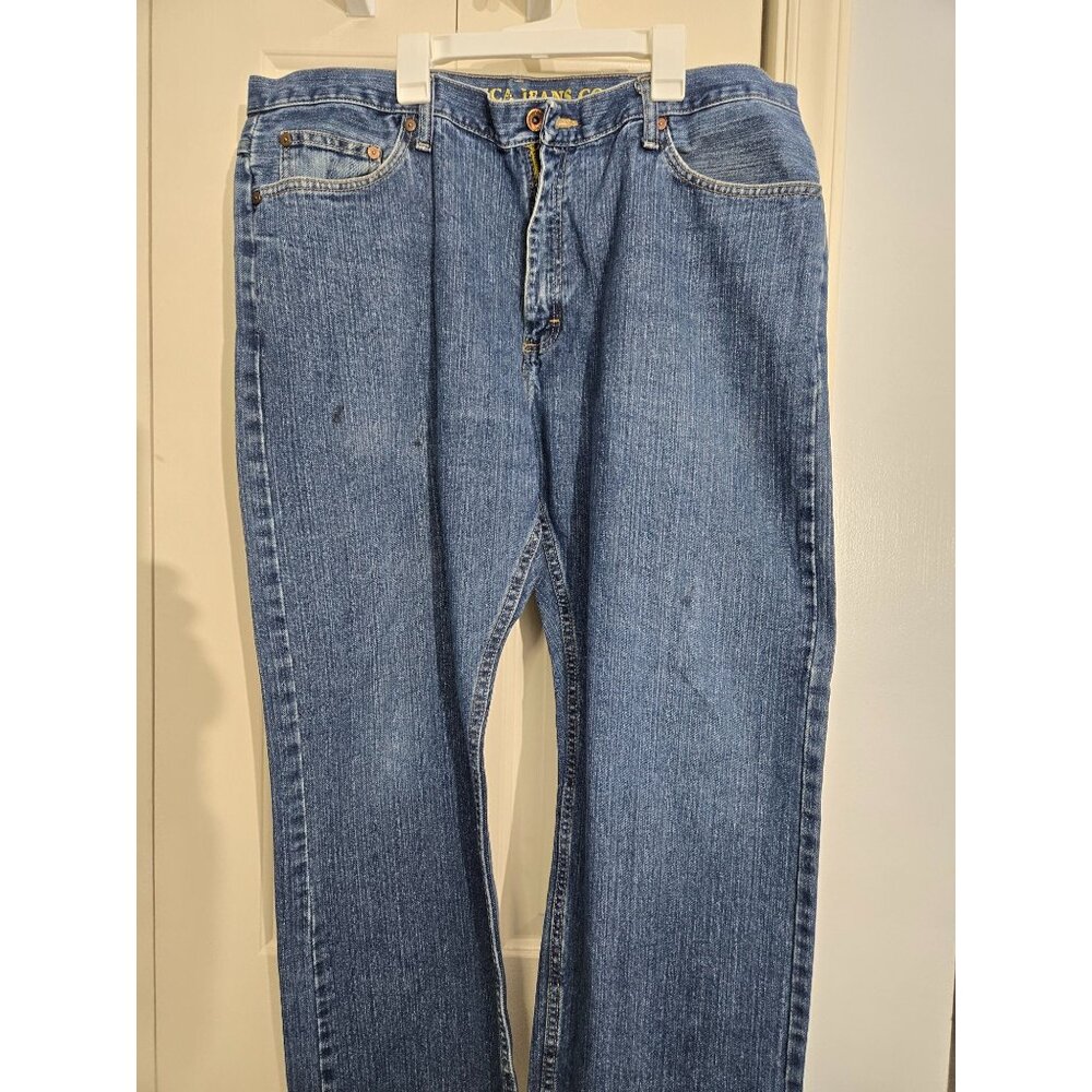 Nautica Jeans Co. Mens Blue Denim Straight-Leg Jeans 38x30 Made In Mexico